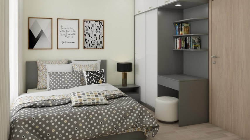 Cách bố trí phòng ngủ 3x3m: Trang trí trần, sàn, tường