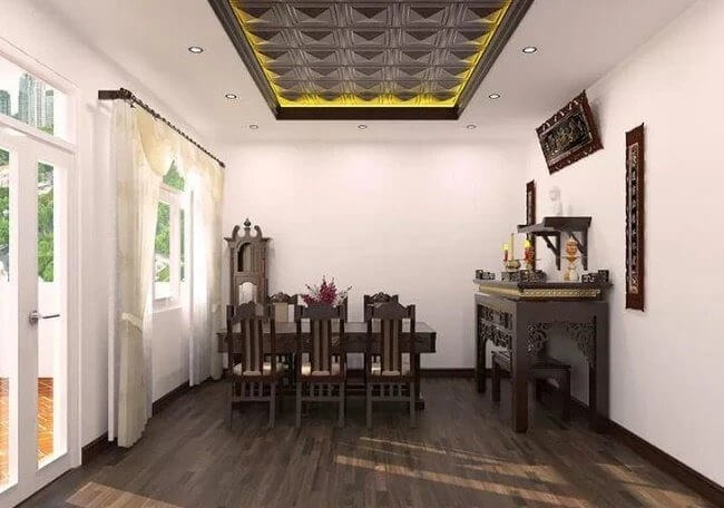 Cửa phòng thờ và bàn thờ có nên đặt đối nhau?