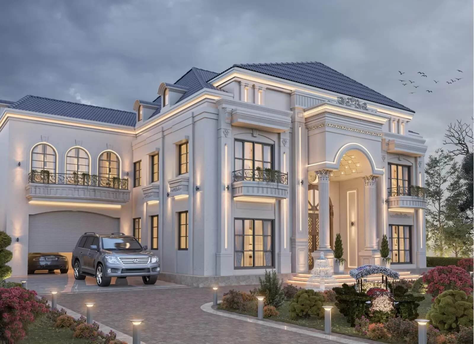 Gara ô tô trong biệt thự