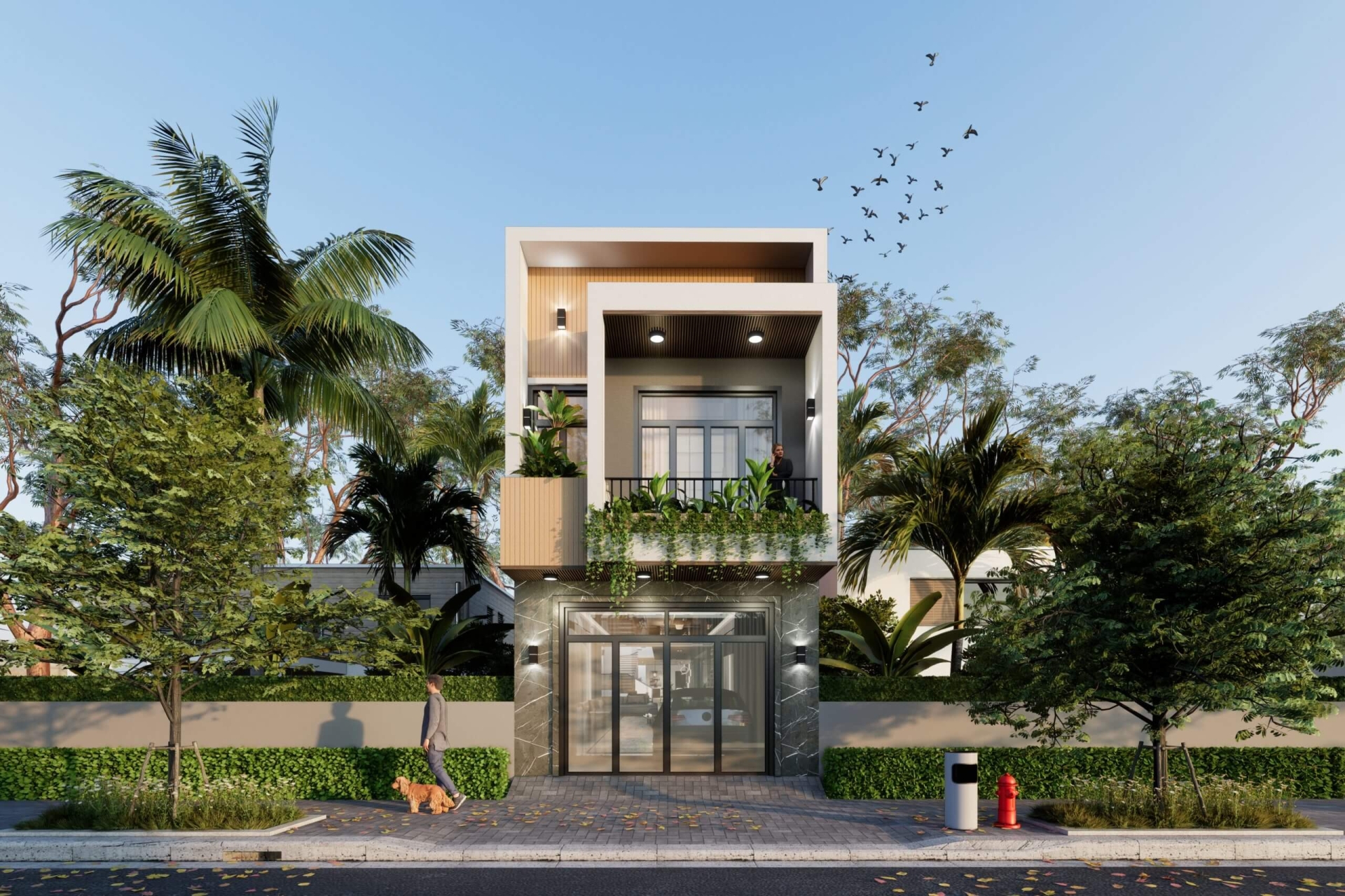 Khám phá thiết kế cuốn hút của mẫu nhà phố 2 tầng tuyệt đẹp