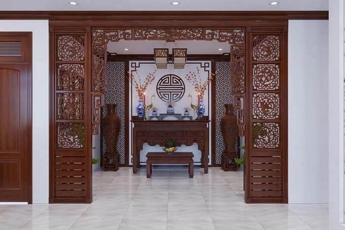 Kích thước cửa phòng thờ lý tưởng