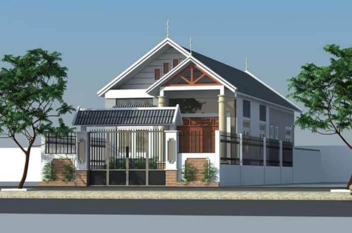 Mẫu nhà cấp 4 diện tích 5x16m 3 phòng ngủ hiện đại 1