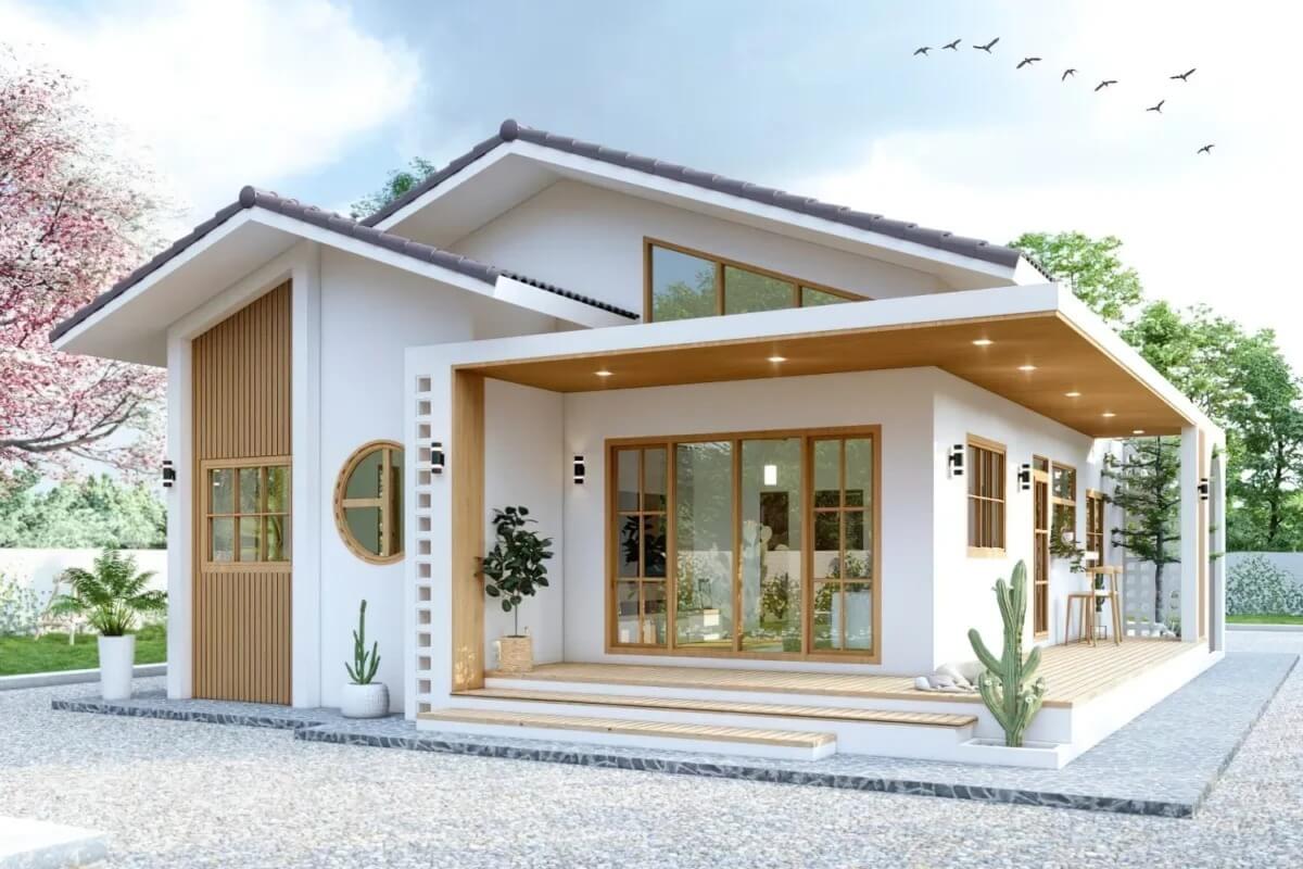 Mẫu nhà cấp 4 diện tích 5x16m 3 phòng ngủ hiện đại 8