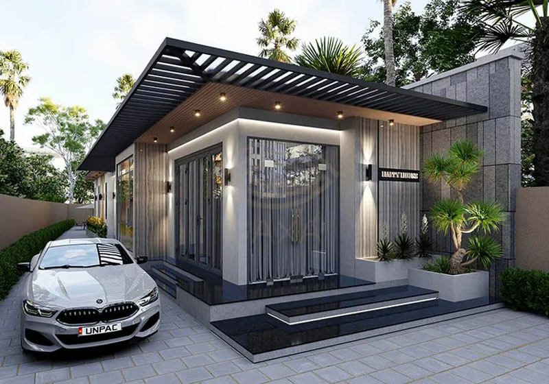 Mẫu nhà cấp 4 hiện đại, trẻ trung vẫn là biểu tượng của phong cách thời thượng