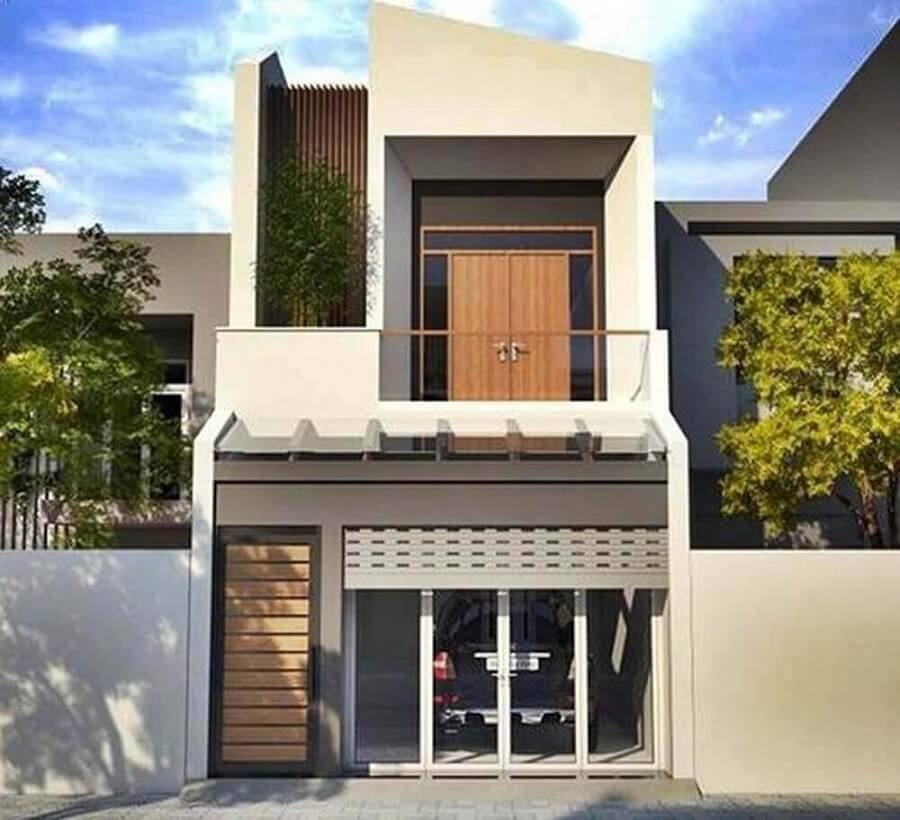 Mẫu nhà ống 2 tầng 5x16m với 1 tum