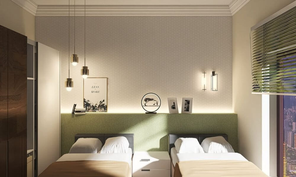 Mẫu phòng ngủ 2 giường cho ông bà 5