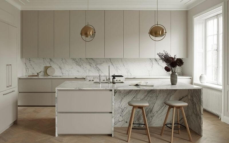 Mẫu thiết kế bếp căn hộ chung cư phong cách Scandinavia 3