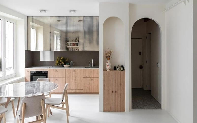 Mẫu thiết kế bếp cho căn hộ chung cư 2 phòng ngủ 3