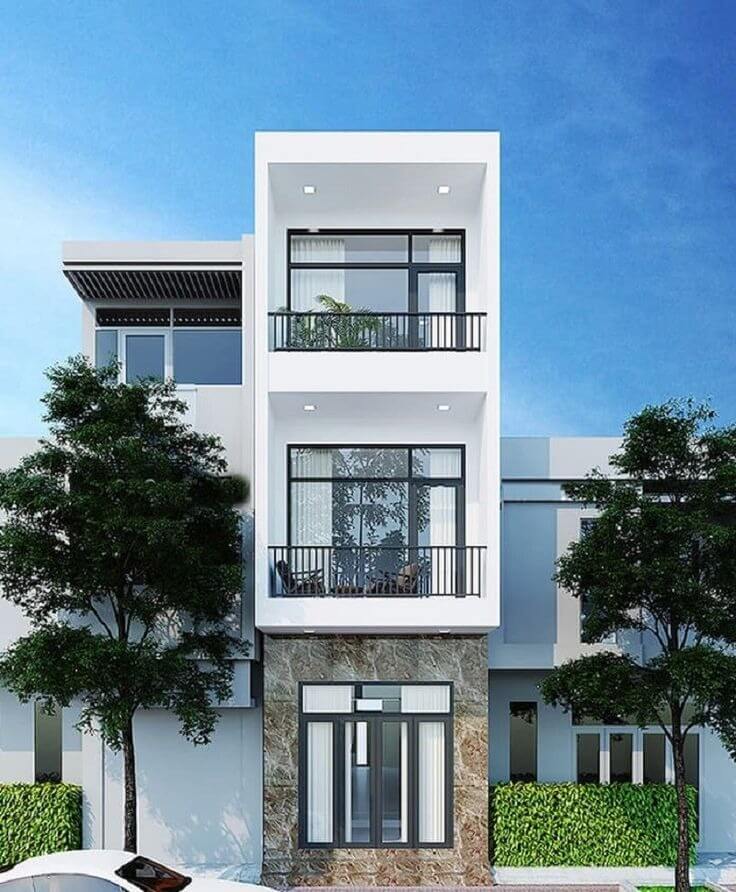 Mẫu thiết kế nhà 3x12m với 3 tầng mang phong cách hiện đại 2