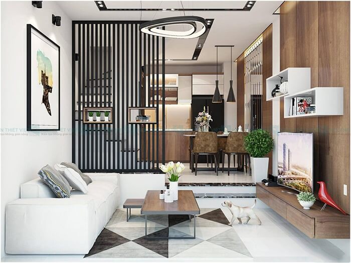 Mẫu thiết kế nhà ống lệch tầng 4x15m với 3 tầng 1