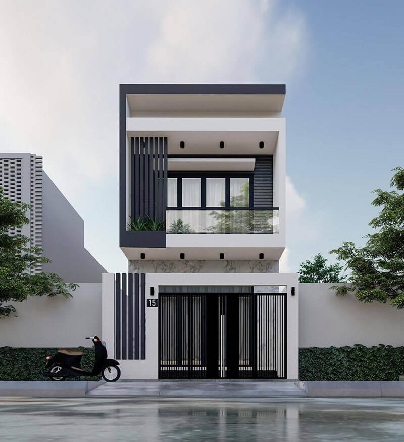 Mẫu thiết kế nhà phố 4x16m 1 trệt 1 lầu tinh gọn
