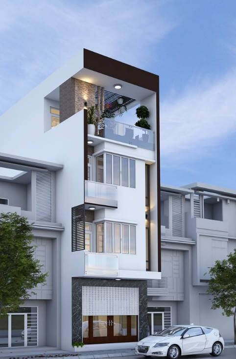 Mẫu thiết kế nhà phố 4x16m với ban công tuyệt đẹp 3