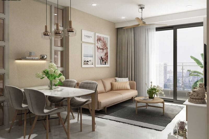 Một số lưu ý khi thiết kế nội thất chung cư 77m2