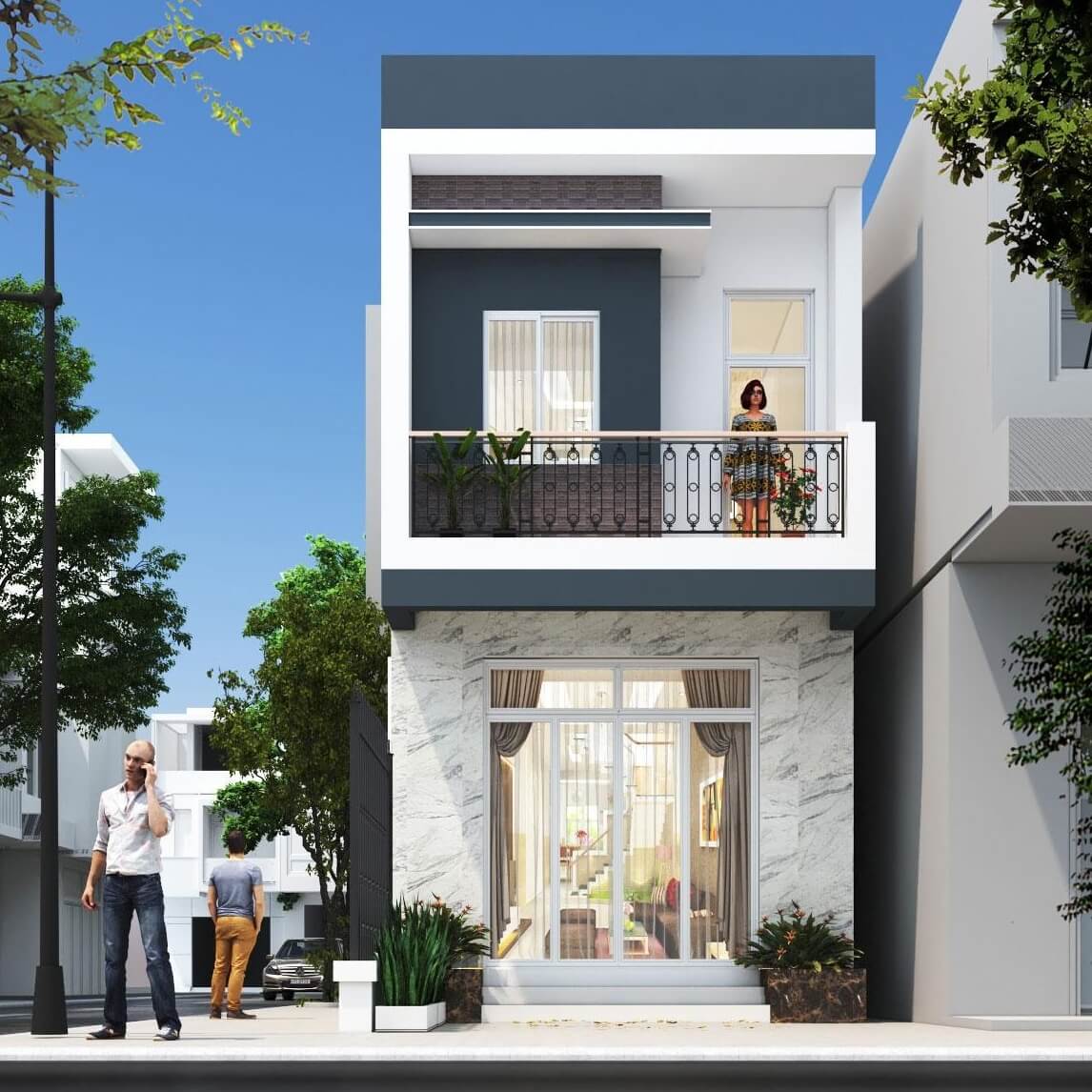 Nhà nhỏ 4x10 2 tầng đơn giản, tinh tế 7