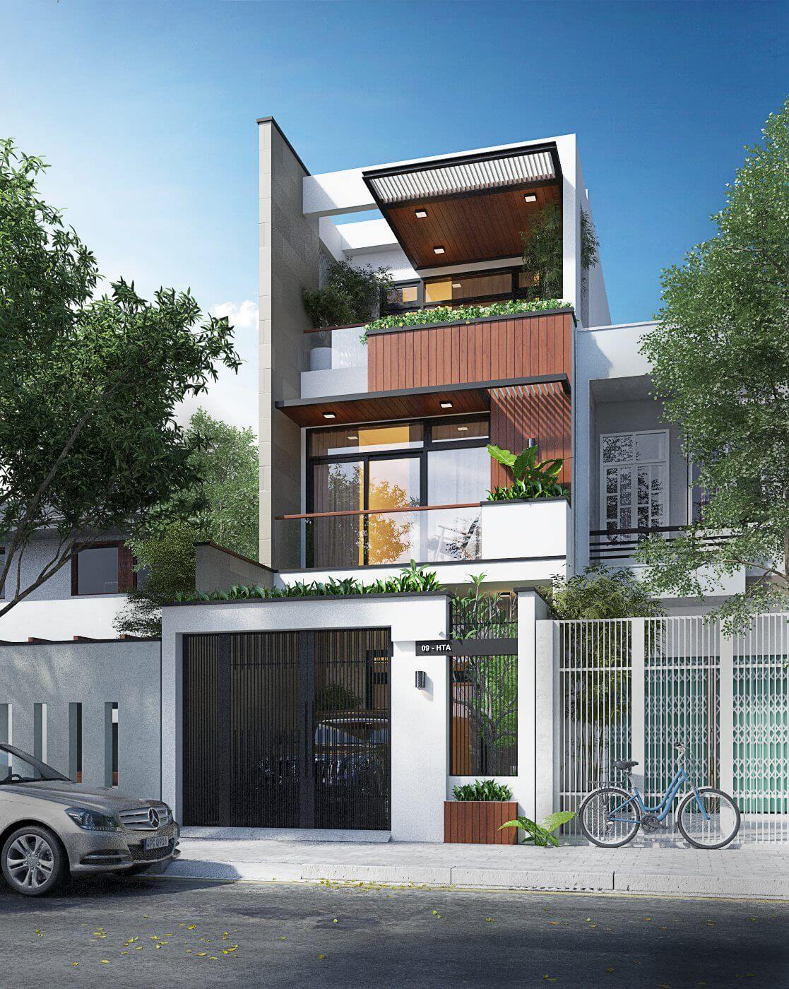 Nhà phố 3 tầng mang nét kiến trúc độc đáo, hút mắt