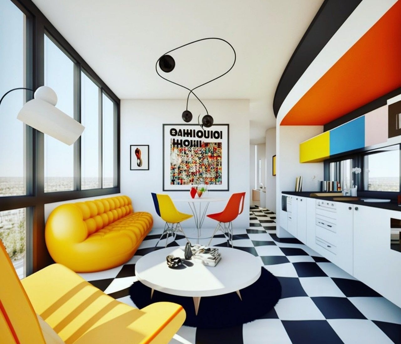 Phong cách Bauhaus cho nội thất chung cư 77m2