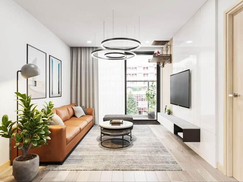 Phong cách hiện đại cho nội thất chung cư 77m2