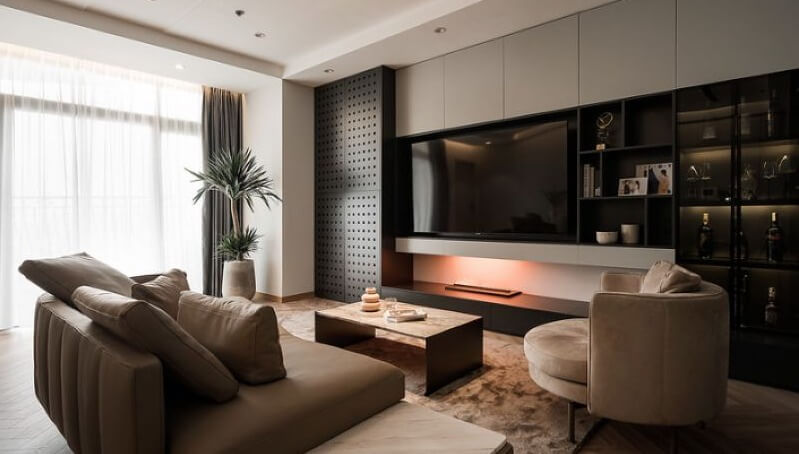 Phong cách hiện đại cho nội thất chung cư 77m2 1