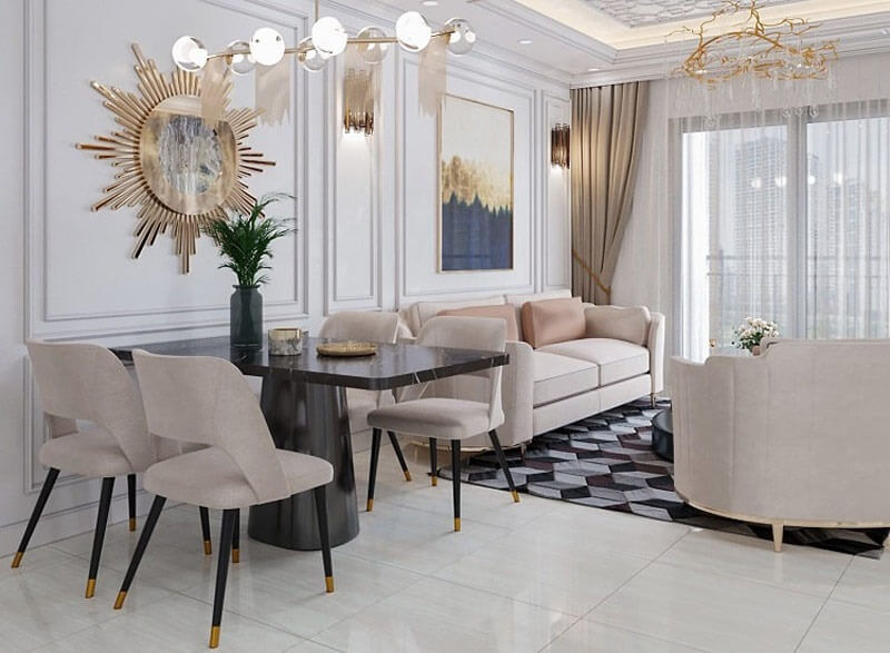 Phong cách tân cổ điển cho chung cư 77m2 3