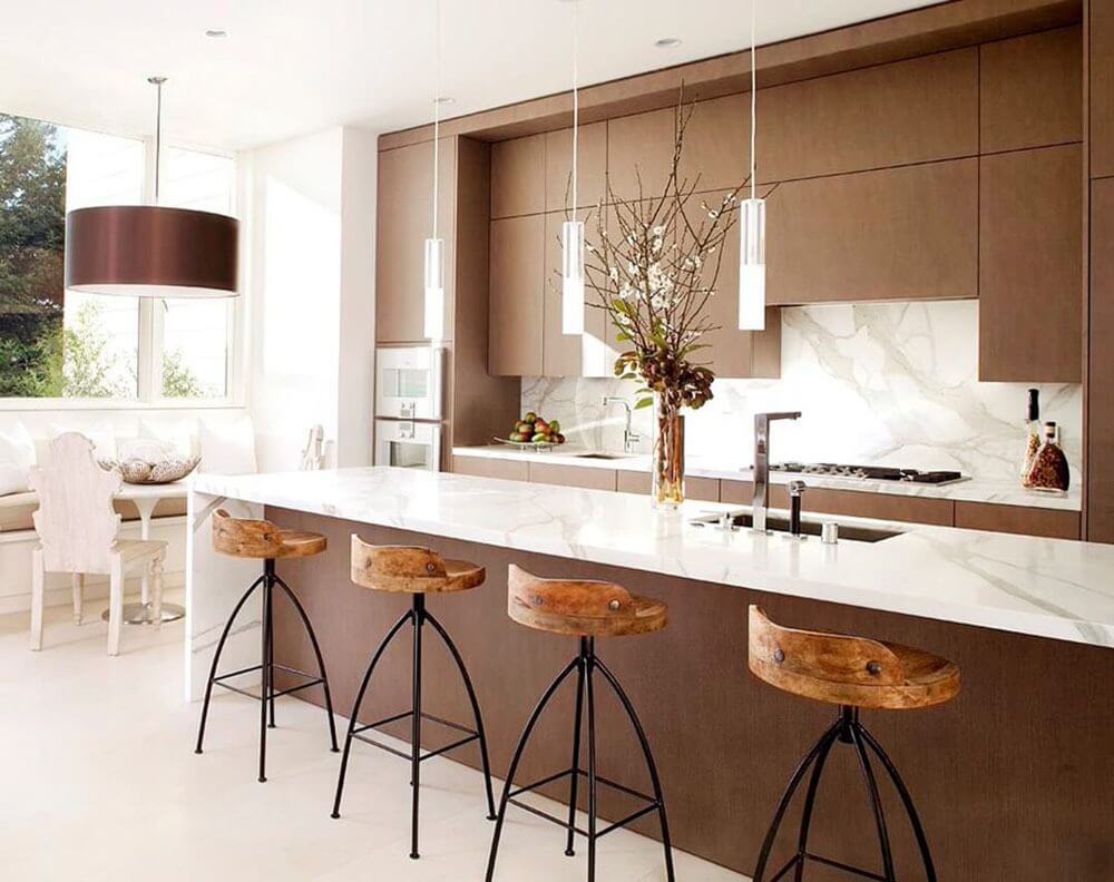 Phong cách thiết kế bếp căn hộ chung cư với quầy bar 2