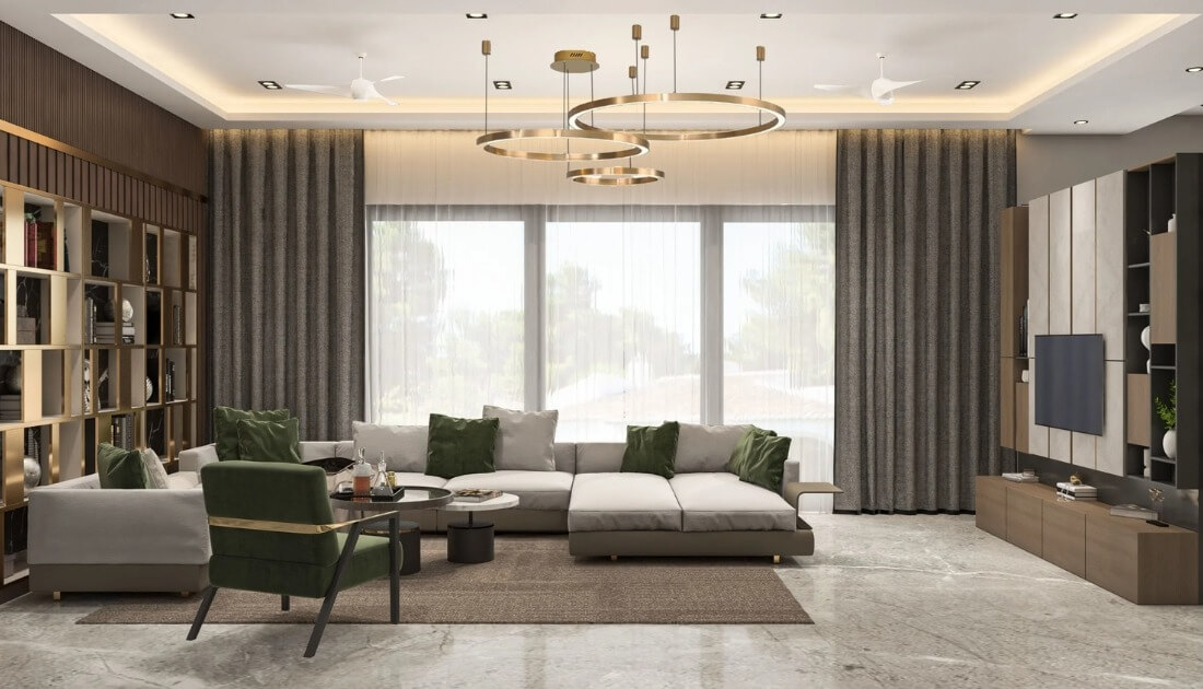 Tạo điểm nhấn cho không gian khi thiết kế nội thất chung cư 105m2