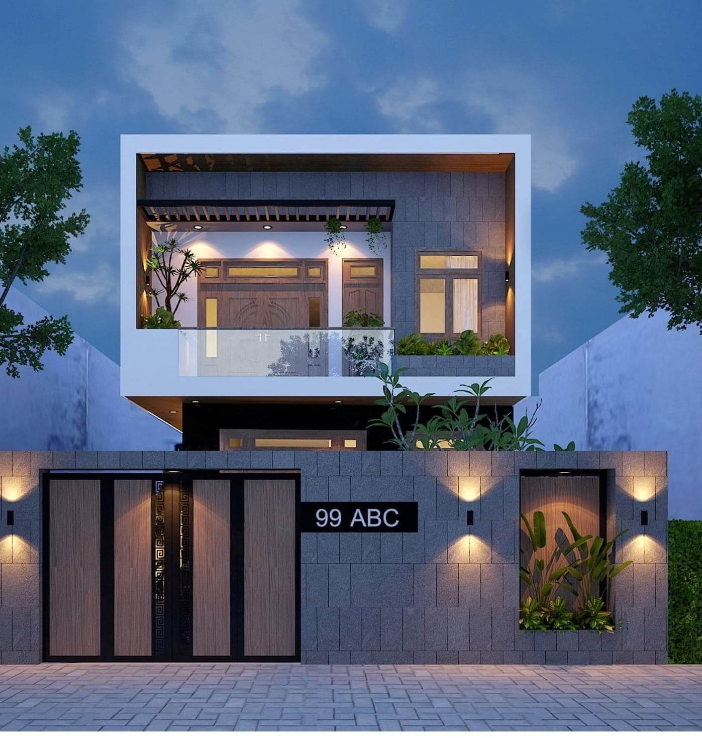 Tham khảo thiết kế nhà phố 4x16m mái bằng hiện đại