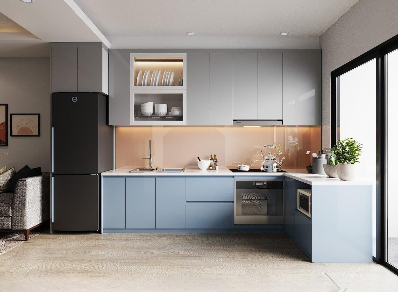 Thiết kế bếp cho chung cư 70m2