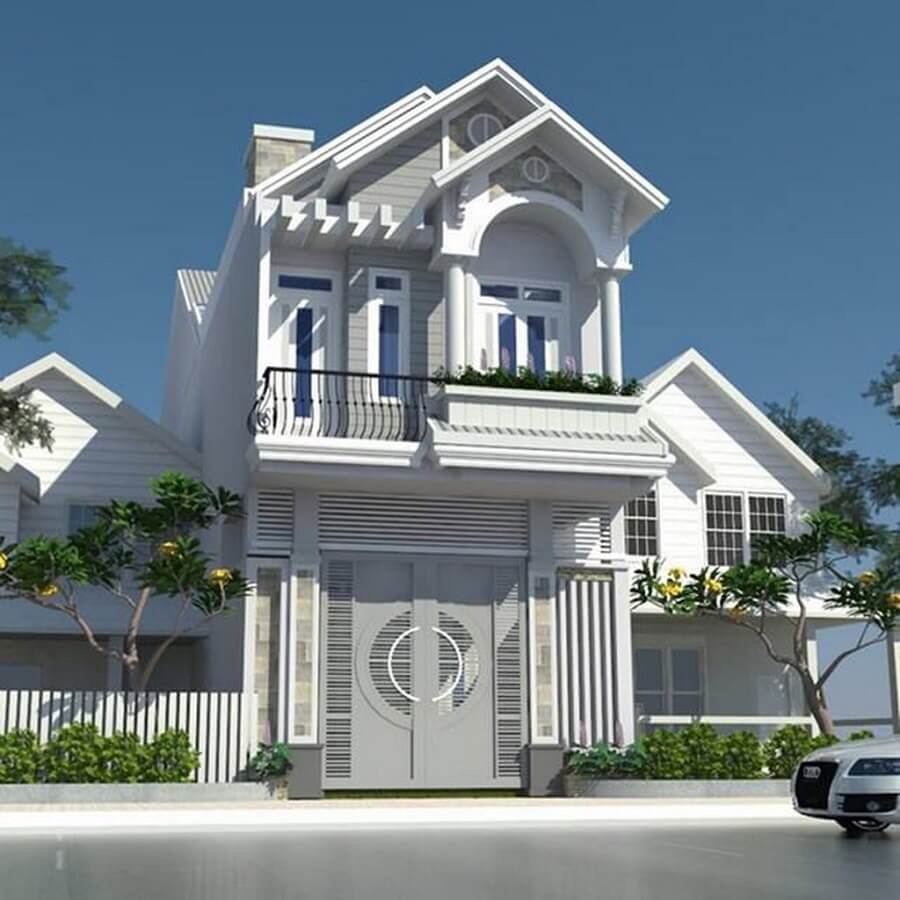 Thiết kế nhà 2 tầng 5x16m mái Thái