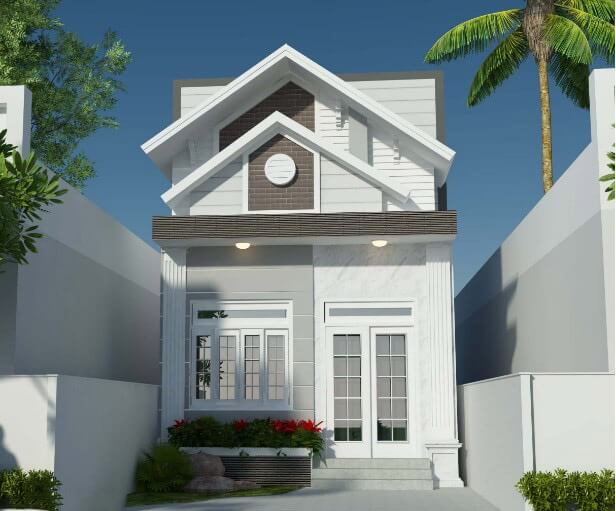 Thiết kế nhà cấp 4 5x16m mái thái độc đáo 3