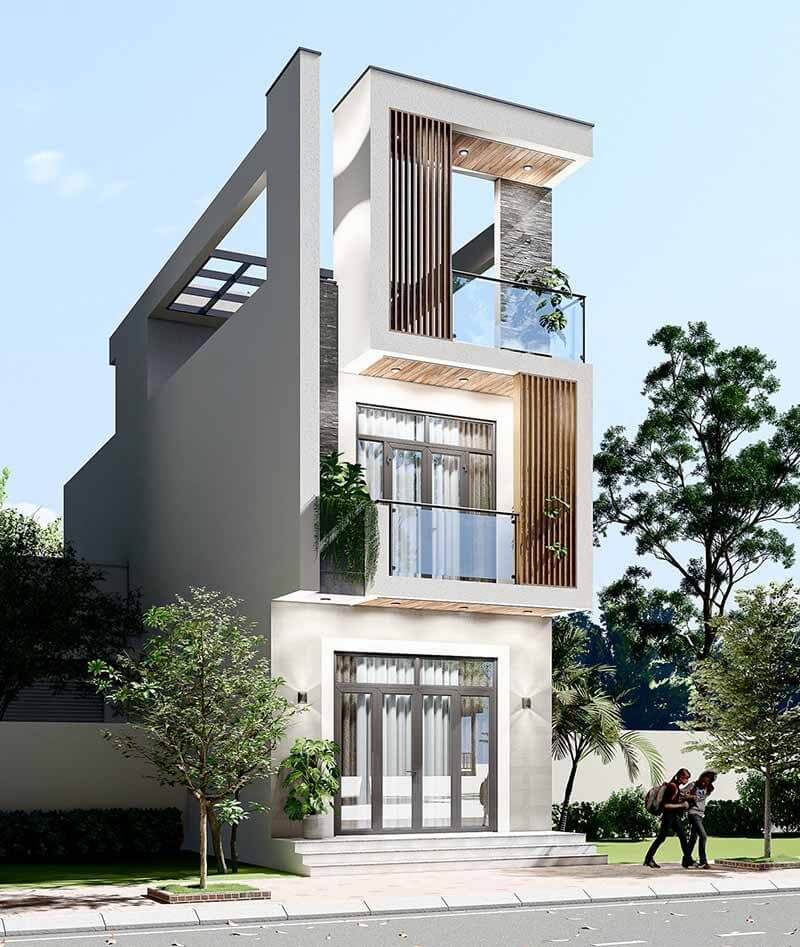 Thiết kế nhà diện tích nhỏ 4x10m 3 tầng năng động và tươi mới 7