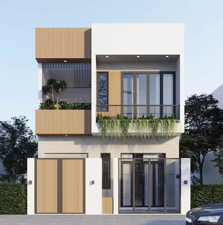 Thiết kế nhà hiện đại kích thước 7x15m