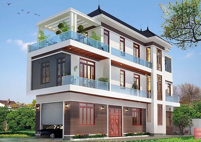 Thiết kế nhà ngang 6m dài 20m 3 tầng 4