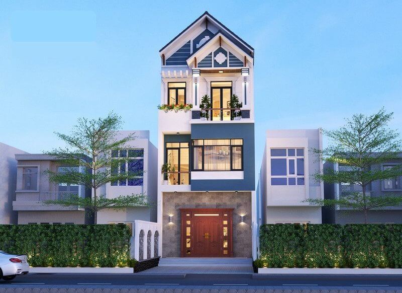Thiết kế nhà nhỏ 4x10 3 tầng mái thái 4