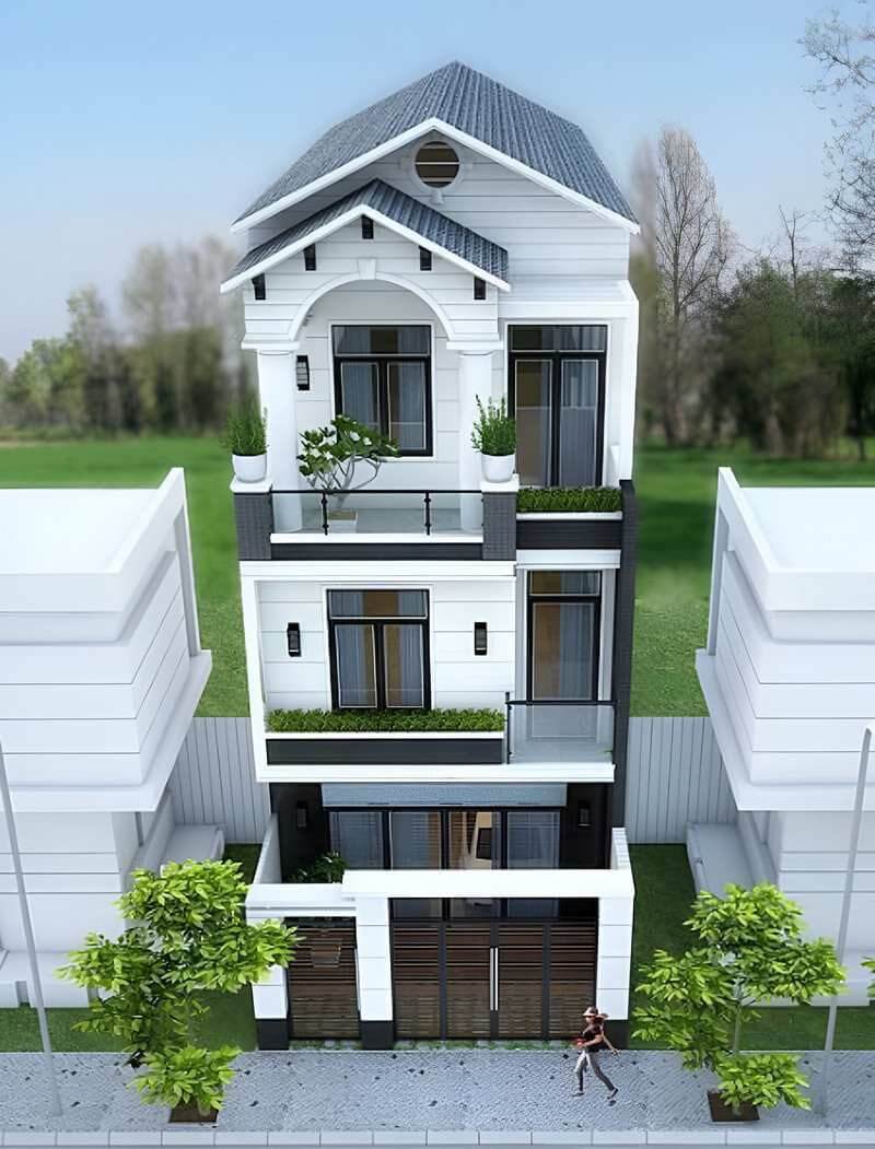 Thiết kế nhà nhỏ 4x10 3 tầng mái thái 5
