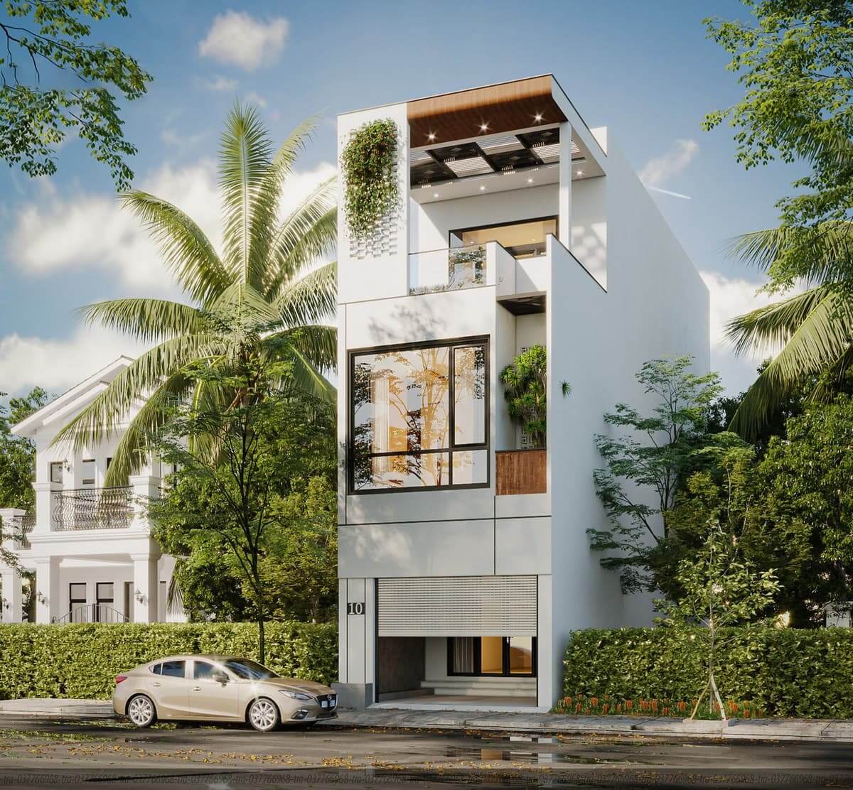 Thiết kế nhà nhỏ 4x10m 3 tầng tinh giản quý phái 2