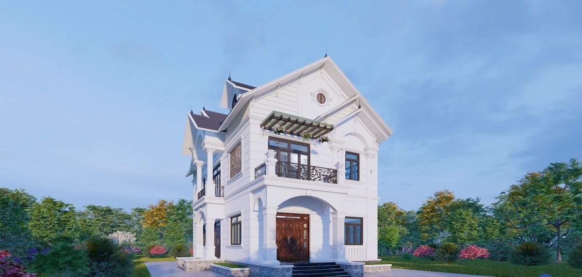Thiết kế nhà ống lệch tầng 4x15m mái Thái 1