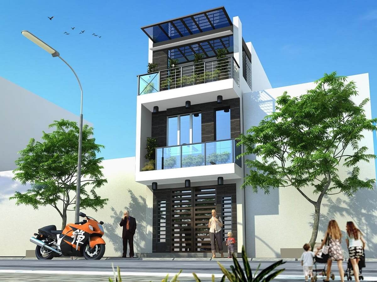 Thiết kế nhà rộng 6m dài 9m 3 tầng