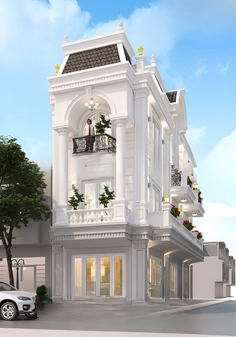Thiết kế nhà rộng 6m dài 9m tân cổ điển 1