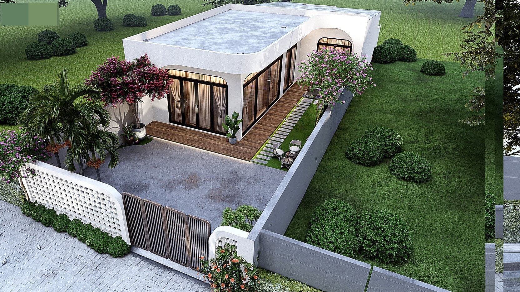 Thiết kế nhà trên đất 6mx20m dạng biệt thự hiện đại 3