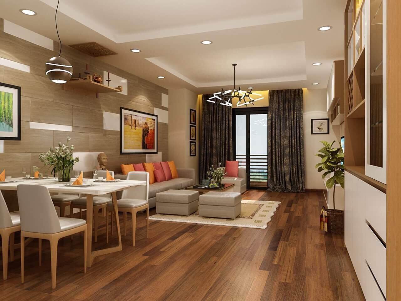 Thiết kế nội thất căn hộ gỗ óc chó tự nhiên tuyệt đẹp - Mẫu 5