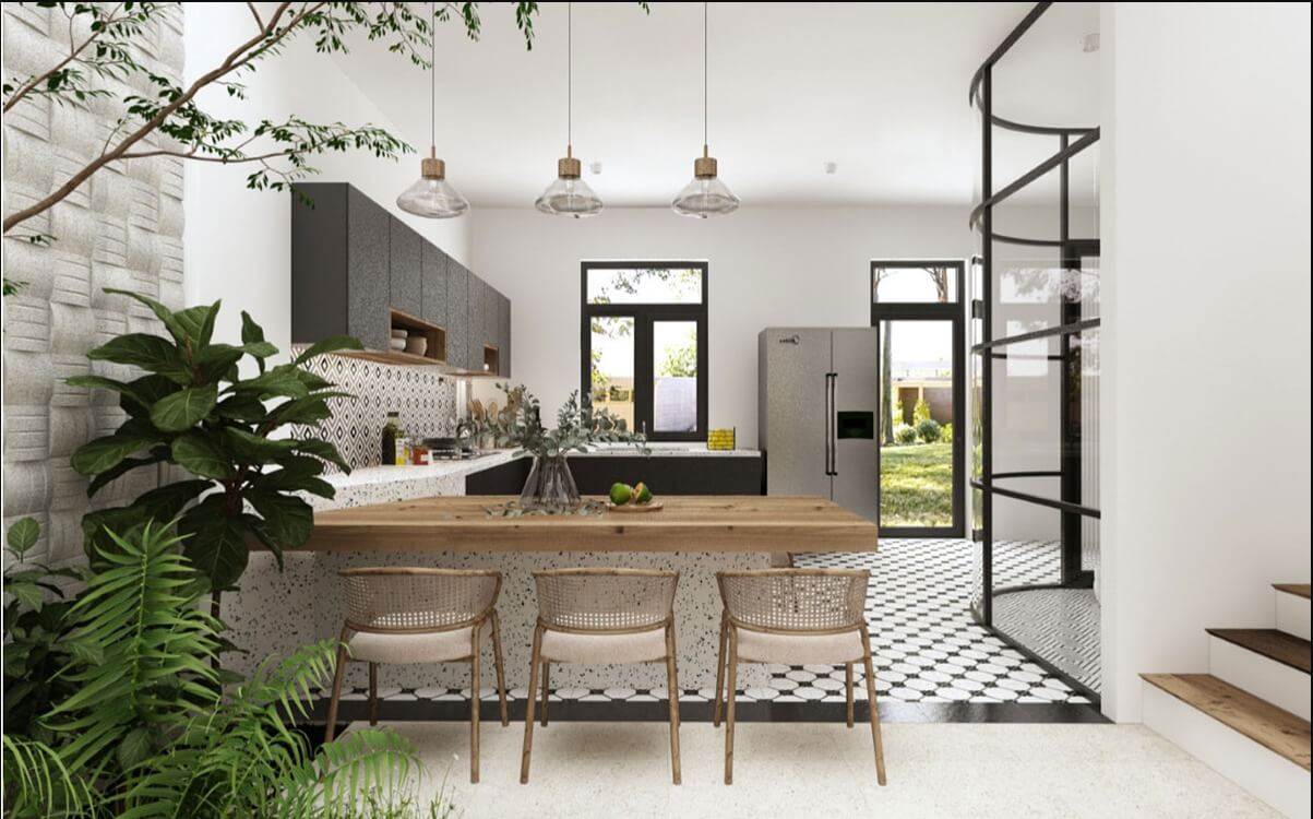 Thiết kế nội thất chung cư 77m2 phong cách Địa Trung Hải 3