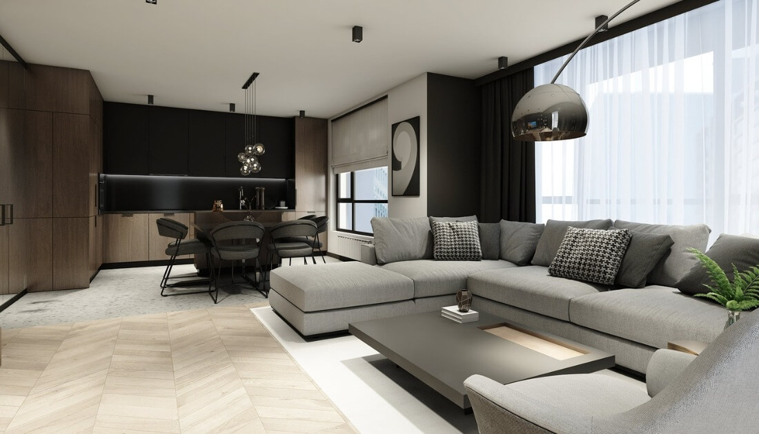 Thiết kế nội thất hiện đại cho căn hộ 105m2 3