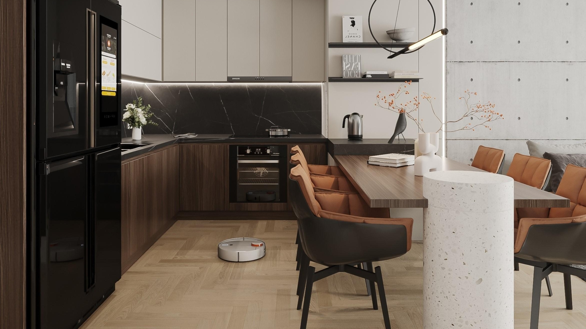 Thiết kế phòng bếp cho chung cư 105m2