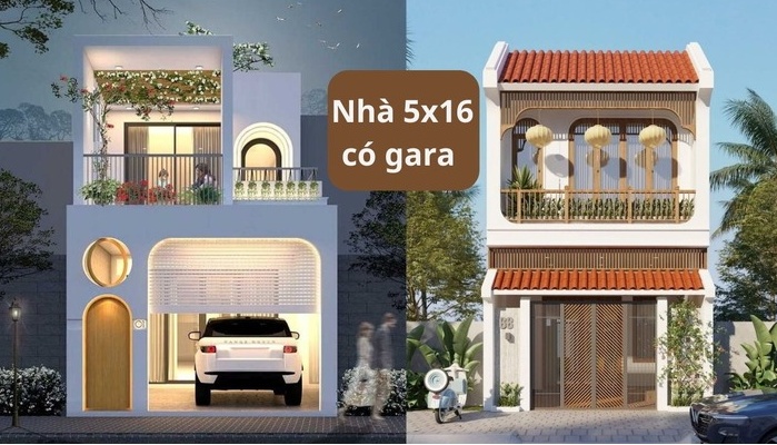 Ưu điểm của thiết kế nhà 5×16 có gara