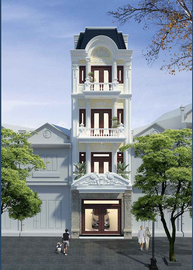 Vẻ đẹp lôi cuốn của mặt tiền ngôi nhà nhờ sử dụng vật liệu cao cấp