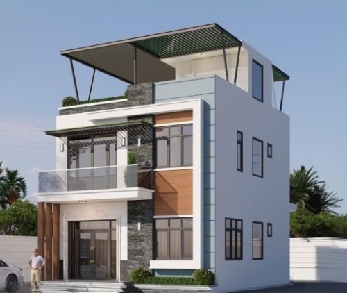 Bộ Sưu Tập Mẫu Nhà 2 Tầng 1 Tum Mái Tôn Đẹp, Tiết Kiệm Chi Phí Kèm Bản Vẽ
