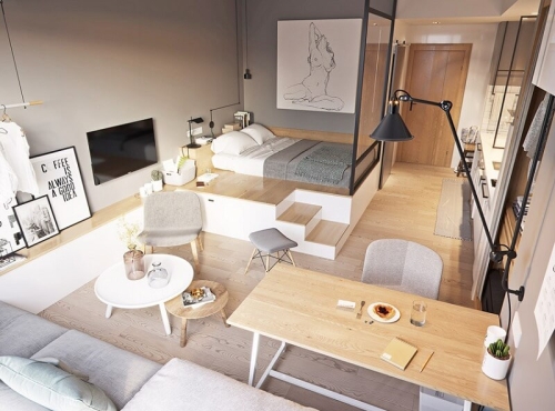 Bí quyết tối ưu không gian cho căn hộ studio 25m2 (có ảnh minh họa)