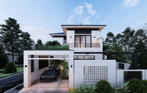 Thiết kế nhà 2 tầng 3 phòng ngủ 60m2: Top 20+ mẫu năm 2025